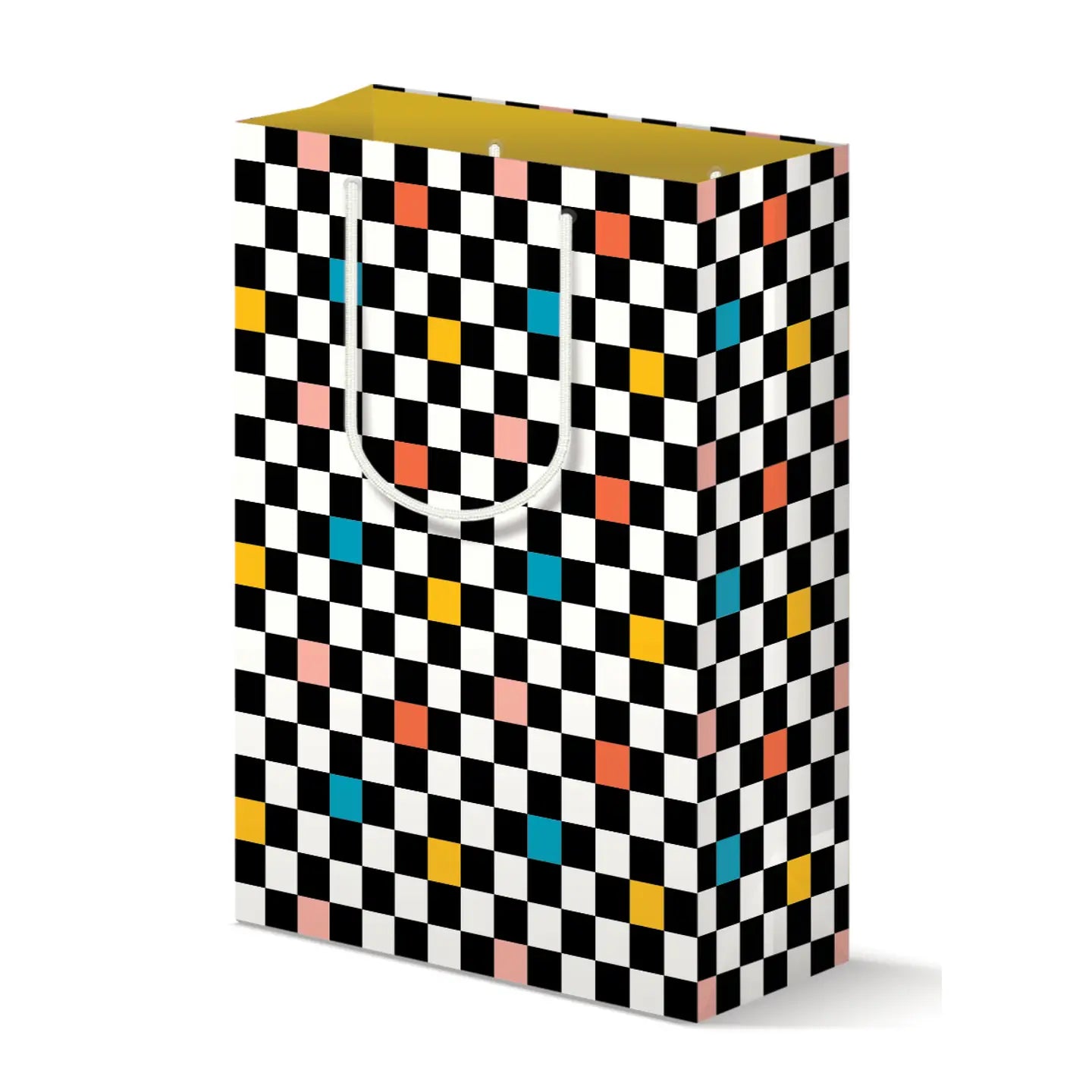 Bolsa de Papel - Cuadros Negros