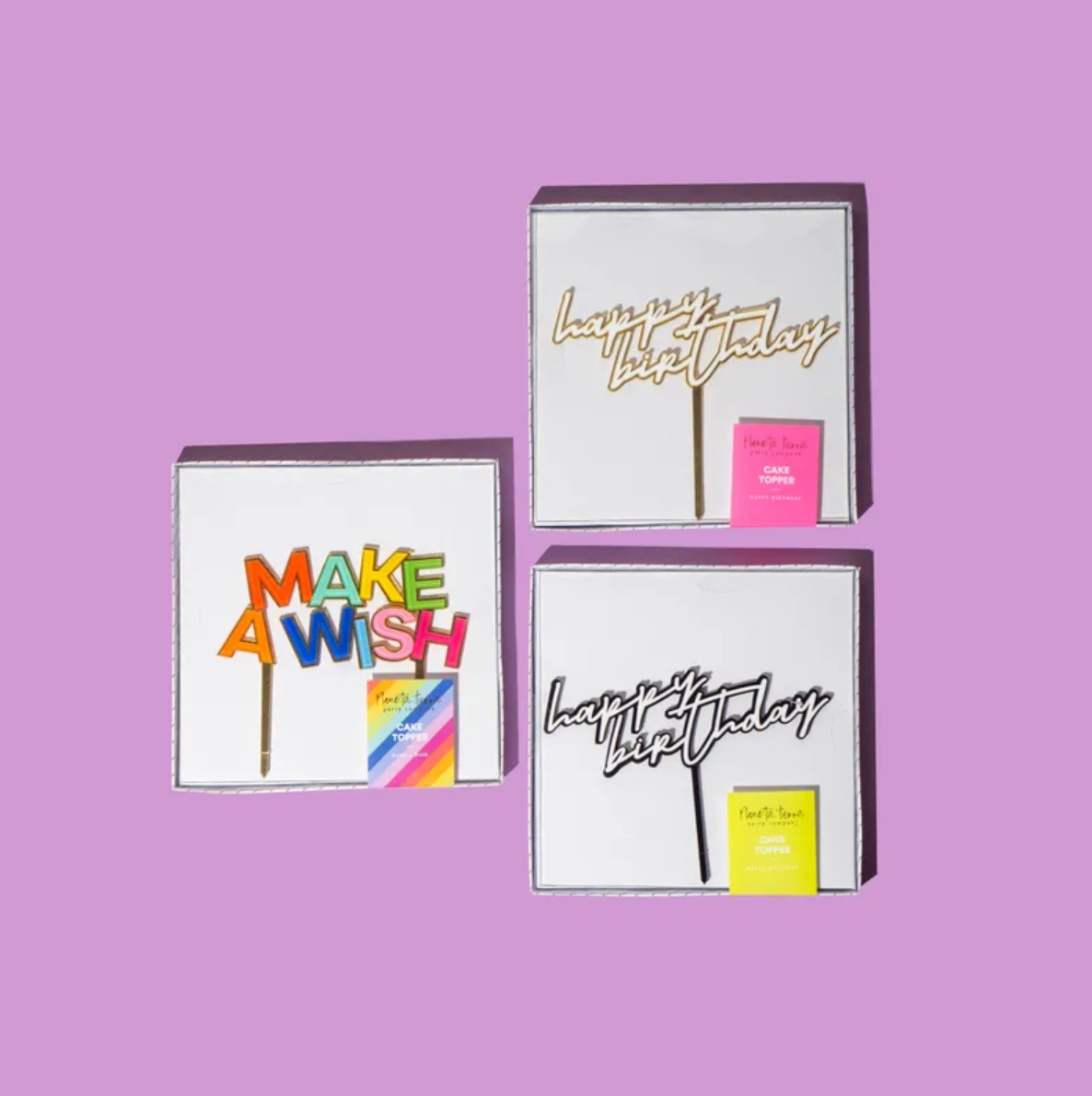 ¨Happy Birthday¨ oro/blanco Cake Topper