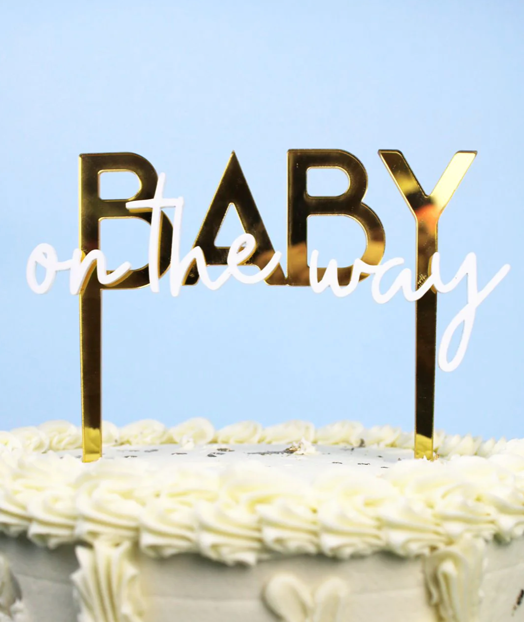 ¨Baby on the way¨ Cake Topper