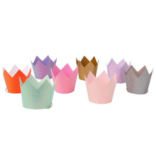 Mini Glitter Party Crowns